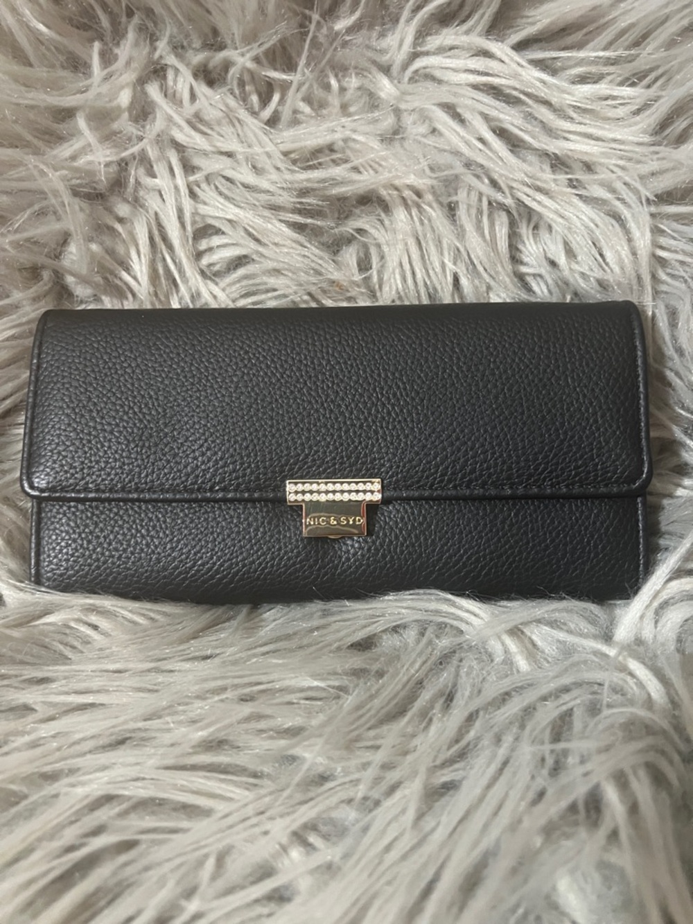 NINE & SYP Black Pebbled Leather Wallet